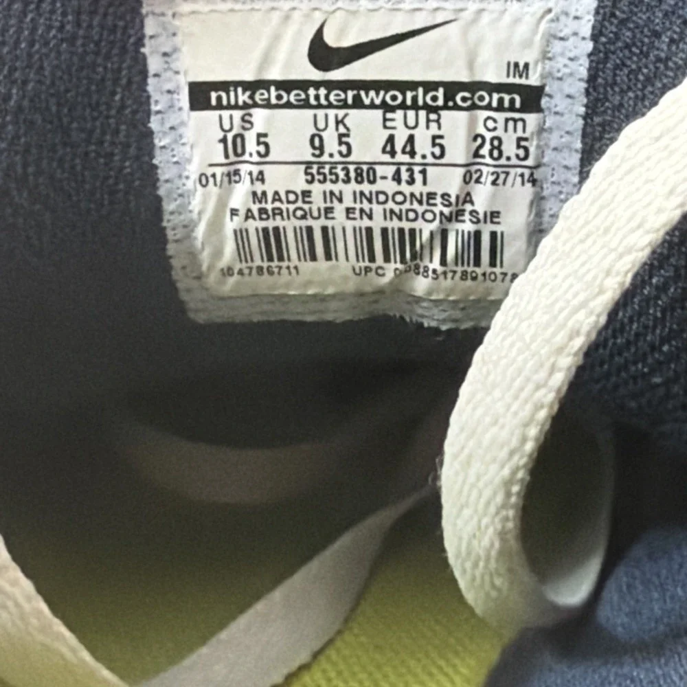 Men NIKE SATIRE CANVAS Navy Blue Trainers 555380-431 US 10.5 skateboard‎ shoes *